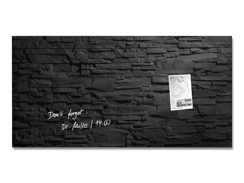 Glasmagneetbord Sigel Artverum 910x460x15mm leisteen