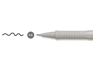 Tekenpen Faber Castell Ecco Pigment 0.6Mm Zwart - 6