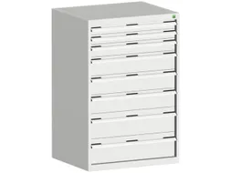 ladekast HxBxD 1200x800x650mm 8laden romp RAL7035 front RAL5010