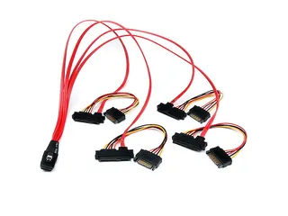 50cm Interne Serial Attached SCSI Mini SAS Kabel SFF8087 - 4x SFF8482 - 1