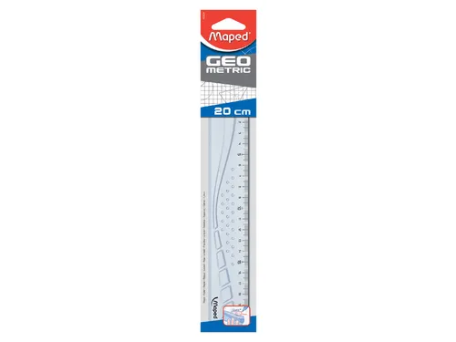 Liniaal Maped Geometric 20cm transparant