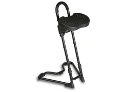 Stahulp Staal H 610-860Mm Zitting Zwart Pu Schuim Schuine Zuil