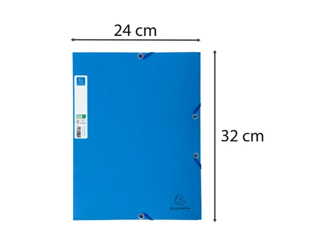 Elastomap Exacompta Clean'Safe 3-kleppen glanskarton blauw -