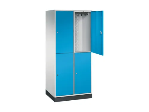 grootvolume garderobekast,RAL 7035/RAL 5012,HxBxD 1950x820x600mm