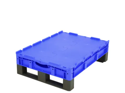 Euronorm Stapelkrat Pp 138x800x600mm 38l Dubbele Bodem M. Sledepoten