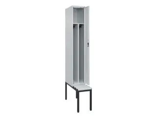locker met bank,voor scheiding van kleding,HxBxD 2120x300x815mm,1vak - 1