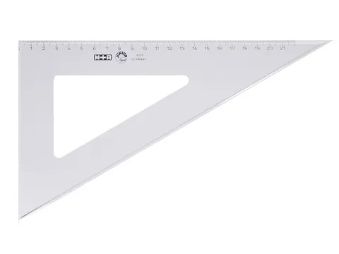 équerre M+R 60gr 25cm plastique gris fumée