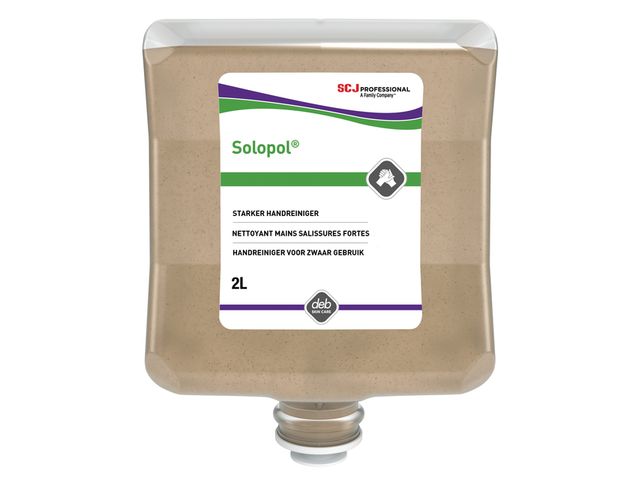 STOKO Solopol Handreiniger 2 L Softflasche – Hautneutrale Handwaschpaste Mit Reibemittel, Für Starke Verschmutzungen Wie Öl, Fett, Ruß, Graphit
