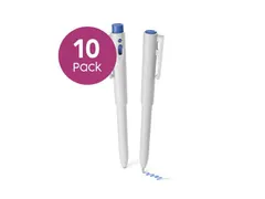 J800 DetectaPen met clip wit blauwe inkt detecteerbaar 10 stuks