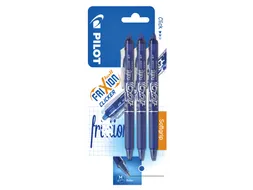 Rollerpen Pilot Frixion Ball Clicker 0.7mm Medium Blauw Blister 3 st