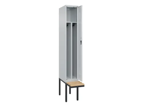 locker met bank,voor scheiding van kleding,HxBxD 2120x300x815mm,1vak