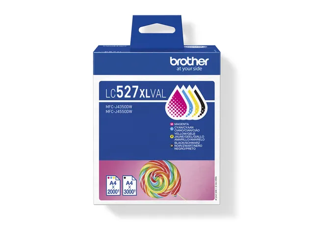 Inktcartridge Brother LC-527XL HC zwart + 3 kleuren