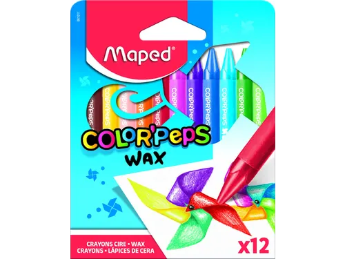 Waskrijt Maped Color'Peps Wax set á 12 kleuren