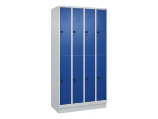 dubbeldekse locker,HxBxD 1950x1000x500mm,4x2vak.,vak B 250mm - 1