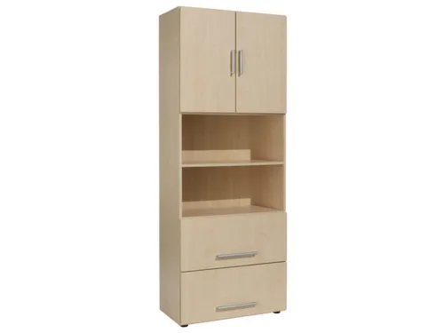 kantoor-combikast HxBxD 2160x800x420mm dubbele vleugeldeur esdoorn