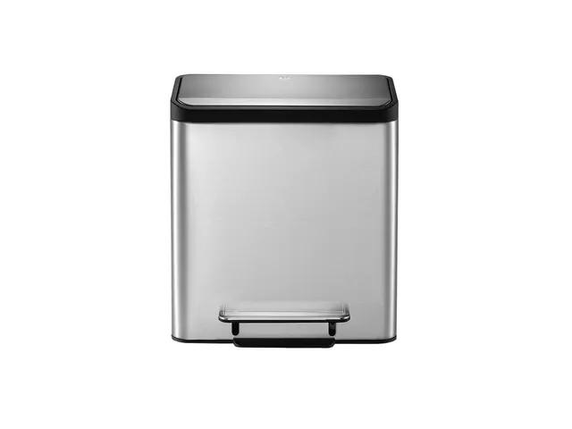 EcoCasa pedaalemmer 30 liter Mat RVS EKO