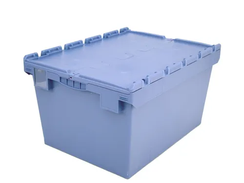 Herbruikbare Stapelbak Dubbelde Bodem 453x800x600mm 153l Deksel