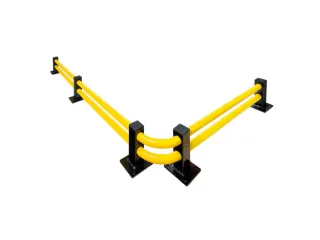 vloerbarrière,middenpaal,v. binnen,HxBxD 250x70x70mm,staal,zwart - 7