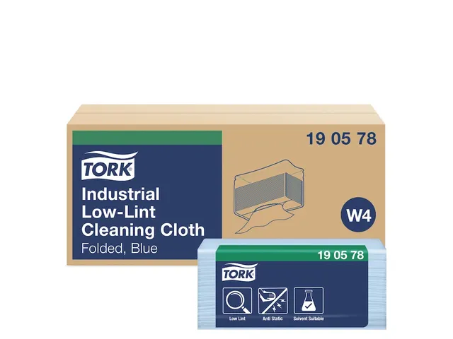 Tork 190578 Industrial Low-lint Gevouwen Reinigingsdoek Blauw W4