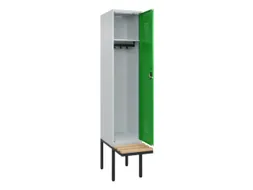 locker met bank,HxBxD 2120x400x815mm,1vak,vak B 400mm,cilinderslot