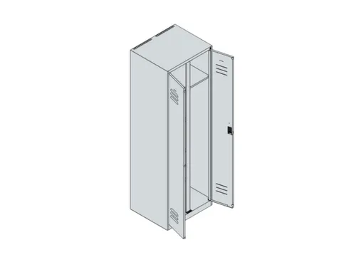 wasgoedverdeelkast,HxBxD 1850x600x500mm,vak B 300mm,draaigrendel