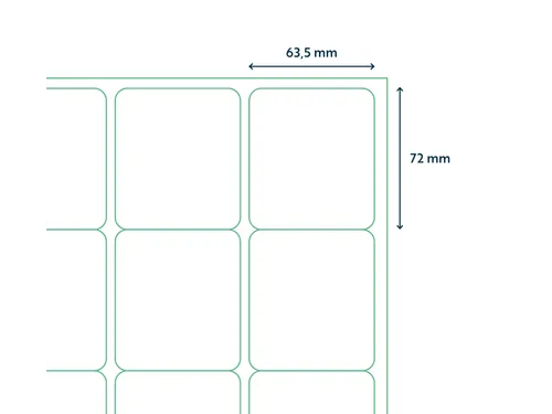 Etiketten Zelfklevend Wit 12 op A4 63.5x72mm 1000 Vel