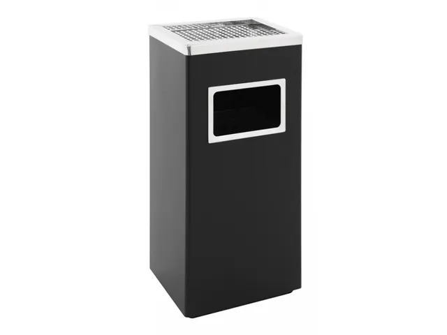As-Papierbak rechthoekig 15 Liter Zwart RVS