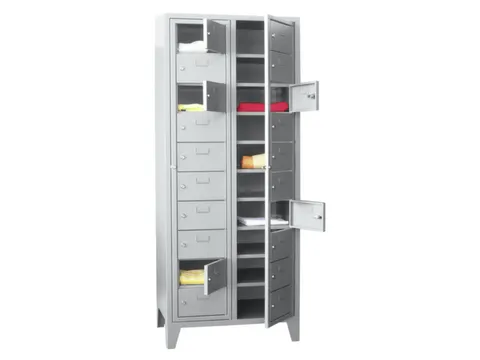 Wasgoedkast 1850x770x500 2x10 Vakken M. Poten Ral7035 Front Ral7035