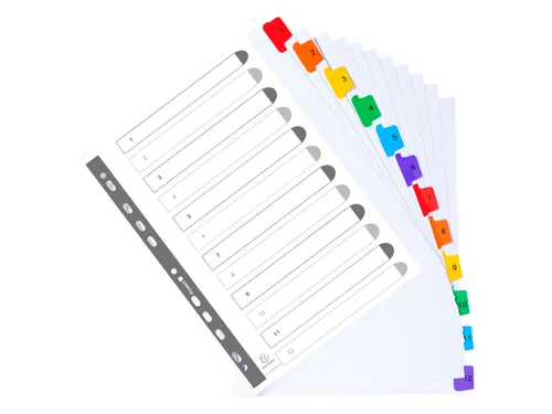 Tabblad Karton 160 Gram A4 + index 12 tabs wit