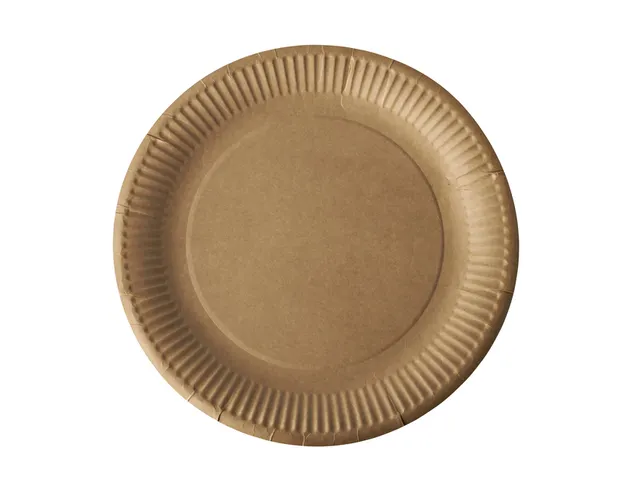 Papstar Pure Bord rond 23cm FSC karton bruin 50 stuks