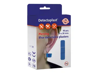 Detectaplast 8238 piercingpleister elastisch blauw 9x38 mm 50 stuks - 1