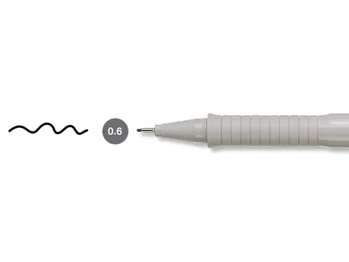 Tekenpen Faber Castell Ecco Pigment 0.6Mm Zwart