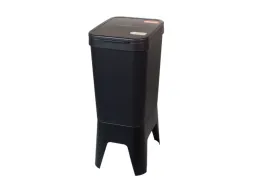 Bonton Circubin Duurzame Afvalbak 20+20 Liter antraciet met deksel