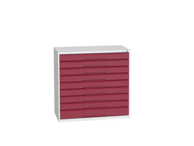 ladekast 1000x1050x550mm 9laden volledig uittrekbaar RAL7035 RAL3004