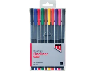 Quantore Fineliner 0.4mm assorti, etui à 10 stuks - 1