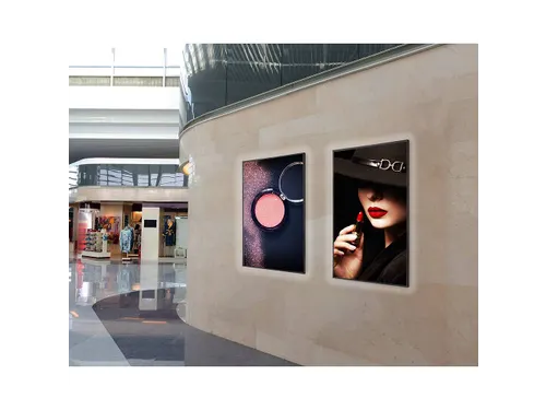 Slide-in posterframe Slim A1 LED verlicht Zwart