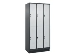 dubbeldekse locker,HxBxD 1950x900x500mm,3x2vak.,vak B 300mm