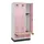 locker met bank,HxBxD 1950x900x815mm,3vak,vak B 300mm,cilinderslot