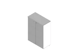 vitrinekast HxBxD 1232x900x450mm 2xhouten vloer 3 OH wit grijs