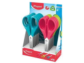Schaar Maped Essentials 13cm links display à 10 stuks assorti - 3
