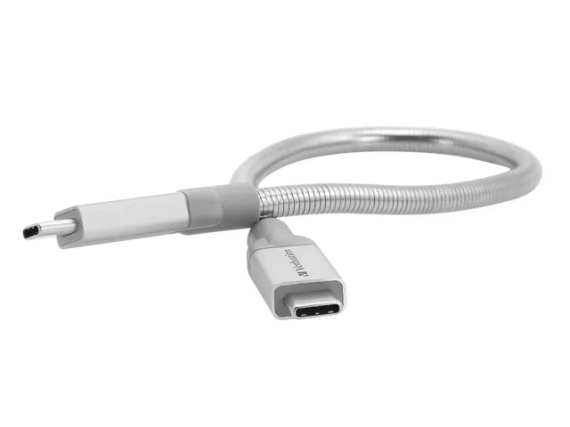 USB-C/USB-C Oplaadkabel 0,3m 48867 USB 3.1 GEN2 zilver