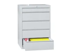 ladekast HxBxD 1000x715x600mm 5laden slot RAL7035 front RAL7016