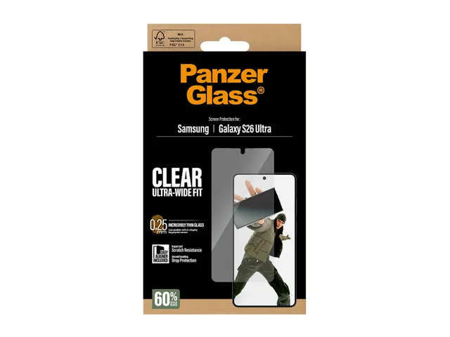 PanzerGlass Ultra-Wide Samsung Galaxy S26 Ultra Screen Protector Tempe
