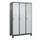 locker voor scheiding van kleding,HxBxD 1950x1200x500mm,3vak