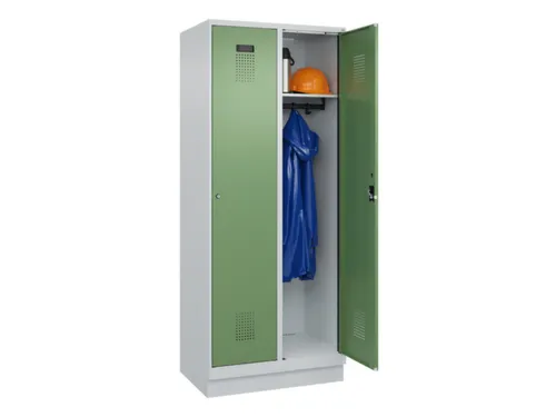 locker,HxBxD 1950x800x500mm,2vak,vak B 400mm,cil.-slot,sokkel