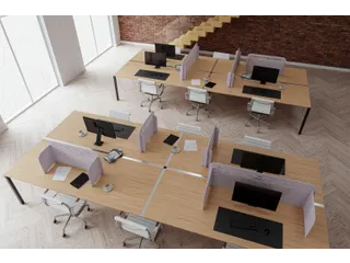 Akoestisch PET-vilt scheidingsscherm S 70x15cm beige - 4