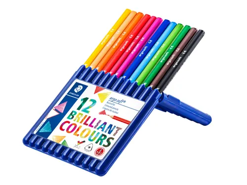 Kleurpotloden Staedtler Ergosoft 157 driekantig 12 stuks assorti