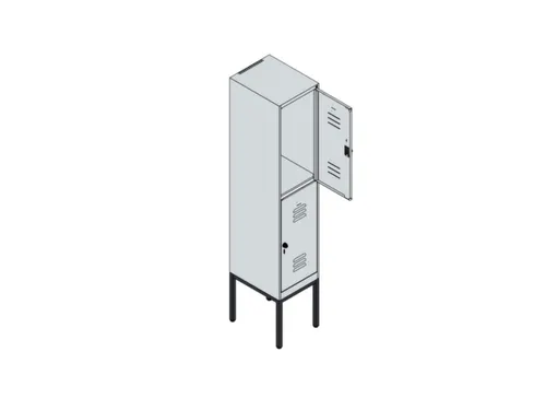 dubbeldekse locker,HxBxD 2120x400x500mm,1x2vak.,vak B 400mm