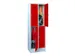 dubbeldekse locker,HxBxD 1850x600x500mm,2x2vak.,RAL7035,front RAL3000