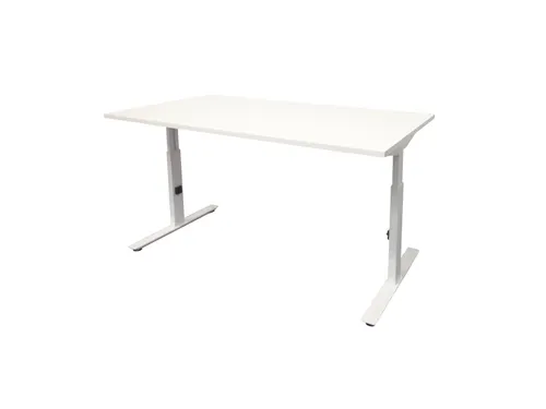 Bureau Linesto Plus Hoogte instelbaar 160x80cm Robson eik T-poot Zwart